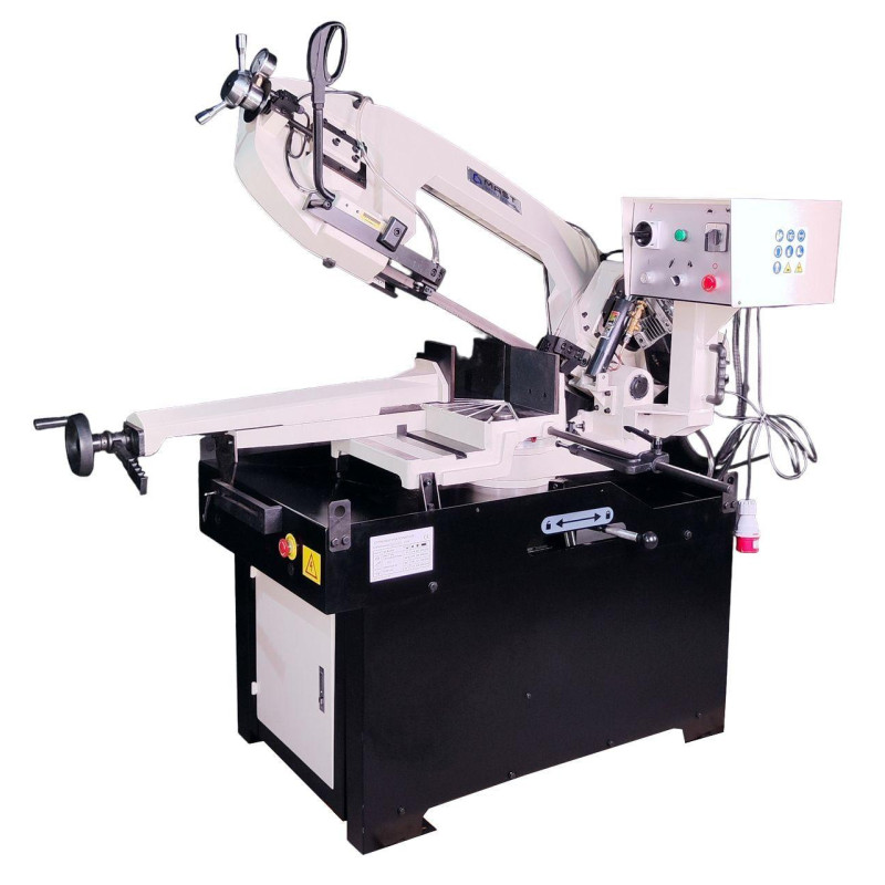 Ленточна пила MAST Metalltechnik M-BS370 400V з трифазним двигуном 400 В дві швидкості 34 та 68 м/хв різ під кутом 45° 60° 90°