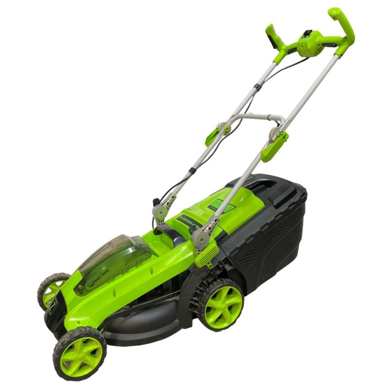 Газонокосарка Zipper ZI-RMRTR40V-AKKU акумуляторна 40 В ширина скошування 370 мм висота різання 25-27 мм