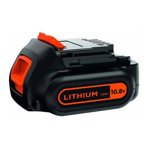 Акумуляторна батарея BLACK+DECKER BL1512 Li-Ion 10.8 В ємність 1.5 Aг вага 0.26 кг тривала робота компактний розмір