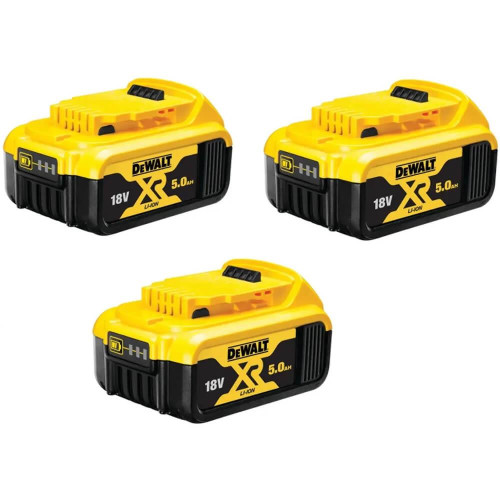 Акумуляторні батареї DeWALT DCB184P3 18 В XR ємність 5 Aг вага 1.94 кг Li-Ion технологія XR