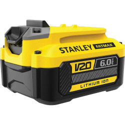 Акумуляторна батарея STANLEY FATMAX SFMCB206 Li-Ion 18 В ємність 6 Аг вага 0.93 кг час зарядки 90 хвилин Акумуляторна батарея STANLEY FATMAX SFMCB206 Li-Ion 18 В ємність 6 Аг вага 0.93 кг час зарядки 90 хвилин