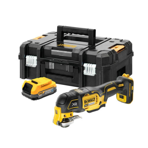 Багатофункціональний інструмент DeWALT DCS356E1T акумуляторний 18 В безщітковий вага 1.1 кг ємність 1.7 Ач