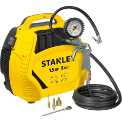 Компресор повітряний STANLEY AIRKIT безмасляний потужність 1.1 кВт продуктивність 180 л/хв максимальний тиск 8 Бар Компресор повітряний STANLEY AIRKIT безмасляний потужність 1.1 кВт продуктивність 180 л/хв максимальний тиск 8 Бар