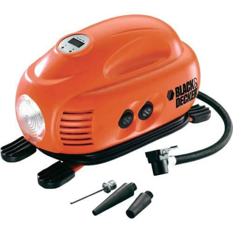 Компресор автомобильний BLACK+DECKER ASI200 продуктивность 10 л/мин максимальное давление 8.3 бар