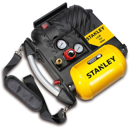 Компресор повітряний безмасляний STANLEY DN200/10/5 потужність 1.1 кВт об'єм ресивера 5 л максимальний тиск 10 Бар