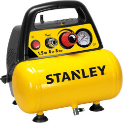 Компресор повітряний безмасляний STANLEY DN200/8/6 потужність 1.1 кВт об’єм ресивера 6 л максимальний тиск 8 Бар Компресор повітряний безмасляний STANLEY DN200/8/6 потужність 1.1 кВт об’єм ресивера 6 л максимальний тиск 8 Бар