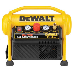 Компресор повітряний DeWALT DPC6MRC безмасляний 1.1 кВт 6 л об'єм ресивера максимальний тиск 8 бар