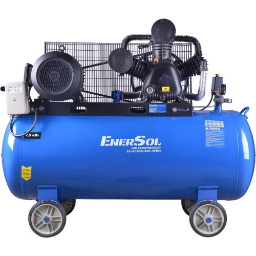 Компресор повітряний EnerSol ES-AC850-300-3PRO потужність 7.5 кВт продуктивність 850 л/хв об’єм ресивера 300 л