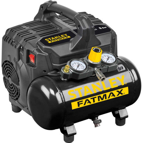 Компресор повітряний безмасляний STANLEY FMXCM0003E потужність 0.75 кВт об'єм ресивера 6 л продуктивність 105 л/хв