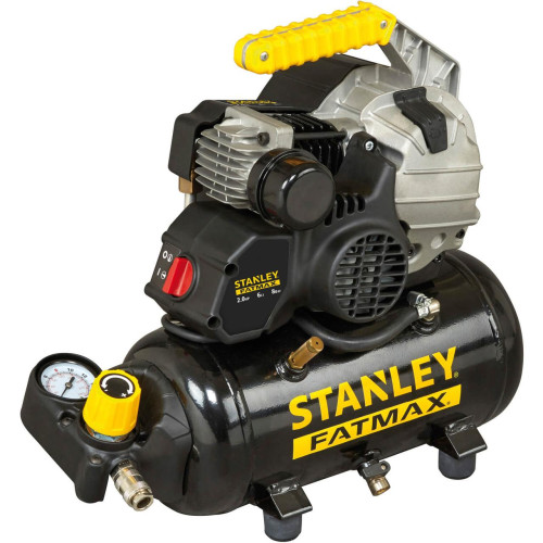 Компресор повітряний STANLEY FMXCM0042E потужність 1.5 кВт об’єм ресивера 6 л продуктивність 222 л/хв максимальний тиск 8 Бар