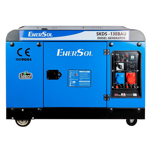 Генератор дизельний EnerSol SKDS-13EBAU однофазний потужність 13 кВт двигун HR998F об'єм 998 куб. см