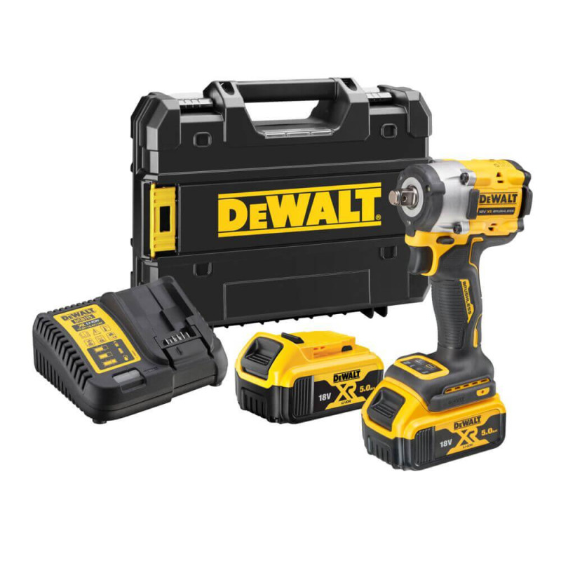 Гайкокрут акумуляторний DeWALT DCF921P2T 18 В 5 Аг безщітковий макс. крутний момент 610 Нм 2 швидкості