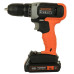 Дриль-шурупокрут BLACK+DECKER BCD001C1 18 В 1.5 Аг 37 Нм 1.2 кг літій-іонний акумулятор швидкозатискний патрон