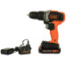 Дриль-шурупокрут BLACK+DECKER BCD003C1 акумуляторний 18V Li-Ion макс. крутний момент 45 Нм вага 1.3 кг