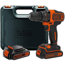 Дриль-шурупокрут BLACK+DECKER BDCDD186KB 18 В 1.5 Аг 40 Нм бездротовий легкий 1.9 кг з двома акумуляторами Дриль-шурупокрут BLACK+DECKER BDCDD186KB 18 В 1.5 Аг 40 Нм бездротовий легкий 1.9 кг з двома акумуляторами