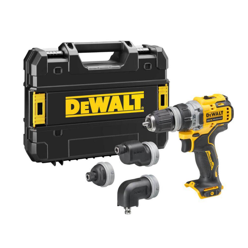 Дриль-шуруповерт DeWALT DCD703NT акумуляторний 12 В безщітковий макс. крутний момент 57.5 Нм 4 насадки