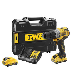 Дриль-шурупокрут DeWALT DCD706D2 акумуляторний 12 В 2 Аг 57.5 Нм безщітковий ударний 0.96 кг Дриль-шурупокрут DeWALT DCD706D2 акумуляторний 12 В 2 Аг 57.5 Нм безщітковий ударний 0.96 кг