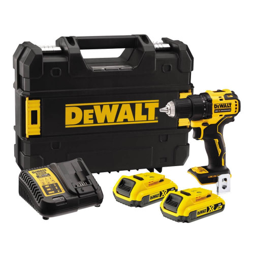 Дриль-шурупокрут DeWALT DCD708D2T 18 В безщітковий 2 Аг крутний момент 65 Нм компактний дизайн 1.1 кг