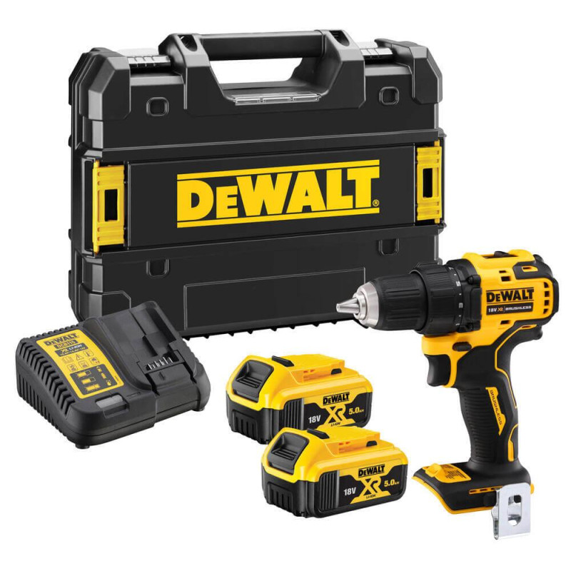 Дриль-шурупокрут DeWALT DCD708P2T 18 В 5 Аг безщітковий двигун крутний момент 65 Нм компактний дизайн