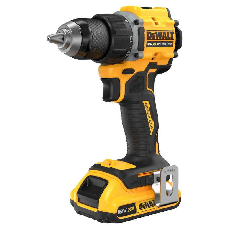 Дриль-шуруповерт DeWALT DCD794D2T безщітковий 18 В 2 Аг 74 Нм вага 1.12 кг