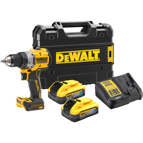 Дриль-шуруповерт DeWALT DCD800H2T 18 В безщітковий 90 Нм 1.28 кг з 2 акумуляторами 5 Аг та швидкозатискним патроном