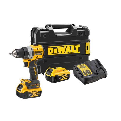 Дриль-шуруповерт DeWALT DCD800P2T безщітковий 18 В 5 Ач 90 Нм 1.28 кг компактний з підсвічуванням