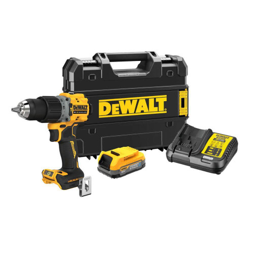 Дриль-шуруповерт DeWALT DCD805E1T акумуляторний 18 В 1.7 Аг 90 Нм безщітковий ударний 1.34 кг