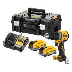 Дриль-шуруповерт DeWALT DCD805S2T безщітковий ударний 18 В 3.5 Аг 90 Нм ваги 1.34 кг з електронним регулюванням швидкості Дриль-шуруповерт DeWALT DCD805S2T безщітковий ударний 18 В 3.5 Аг 90 Нм ваги 1.34 кг з електронним регулюванням швидкості
