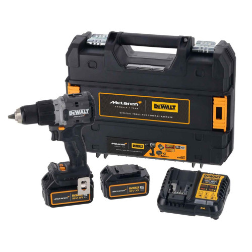 Дриль-шурупокрут ударний DeWALT DCD85MP2T McLaren F1 TEAM LIMITED EDITION 18В 5А·г 90Нм 1.34кг
