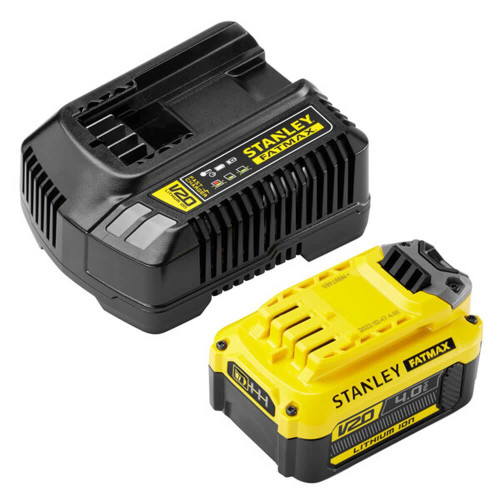 Зарядний пристрій STANLEY FATMAX SFMCB14M1 струм заряджання 4 А вага 1.41 кг акумулятор V20 18 В 4.0 Ач
