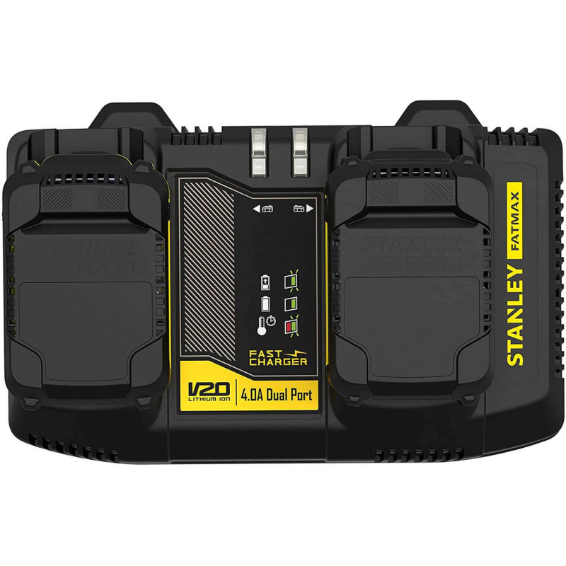 Зарядний пристрій STANLEY FATMAX SFMCB24 на 2 акумулятора 18В струм заряджання 4 А вага 1.63 кг