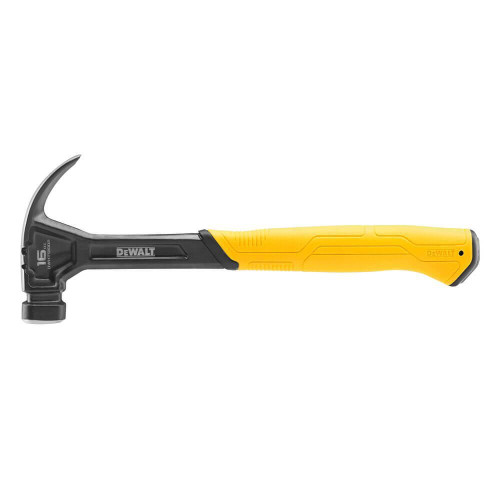 Молоток DeWALT DWHT51002-0 CURVE-CLAW суцільнометалевий вага головки 454 г довжина 340 мм антивібраційна рукоятка