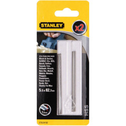 Ножі для рубанка STANLEY STA24192 довжина 82 мм ширина 5.5 мм товщина 1.2 мм комплект 1 пара Ножі для рубанка STANLEY STA24192 довжина 82 мм ширина 5.5 мм товщина 1.2 мм комплект 1 пара