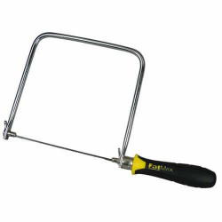 Лобзик STANLEY FatMax 0-15-106 сталевий каркас ергономічна рукоятка три запасні пилки 160 мм Лобзик STANLEY FatMax 0-15-106 сталевий каркас ергономічна рукоятка три запасні пилки 160 мм