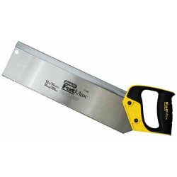 Ножівка STANLEY FatMax 350 мм 13 tpi для точного пиляння деревини з ергономічною ручкою та обушком Ножівка STANLEY FatMax 350 мм 13 tpi для точного пиляння деревини з ергономічною ручкою та обушком