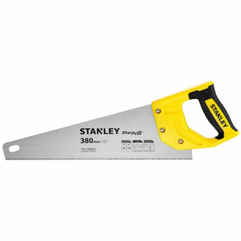 Ножівка SHARPCUT ™ STANLEY STHT20366-1 довжина 380 мм число зубів 7 дюйм прогумована рукоятка універсальний різ