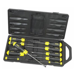 Набір викруток STANLEY CushionGrip 2-65-014 хромованадієва сталь 10 предметів м'які ручки для комфорту