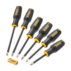 Набір викруток DeWALT DWHT62056-0 TOUGHSERIES™ MAX FIT® 6 штук з нікельованими наконечниками та м'якою рукояткою Набір викруток DeWALT DWHT62056-0 TOUGHSERIES™ MAX FIT® 6 штук з нікельованими наконечниками та м'якою рукояткою