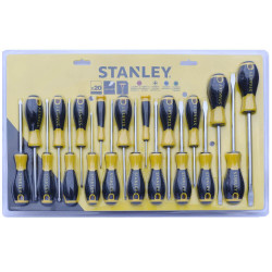 Набір викруток 20 шт ESSENTIAL STANLEY STHT0-60213 хромованадієва сталь двохкомпонентна рукоятка Набір викруток 20 шт ESSENTIAL STANLEY STHT0-60213 хромованадієва сталь двохкомпонентна рукоятка