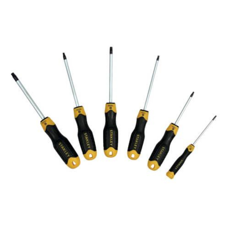Набір викруток STANLEY STMT1-74182 6 штук Torx хром-ванадієві стрижні магнітний наконечник ложемент