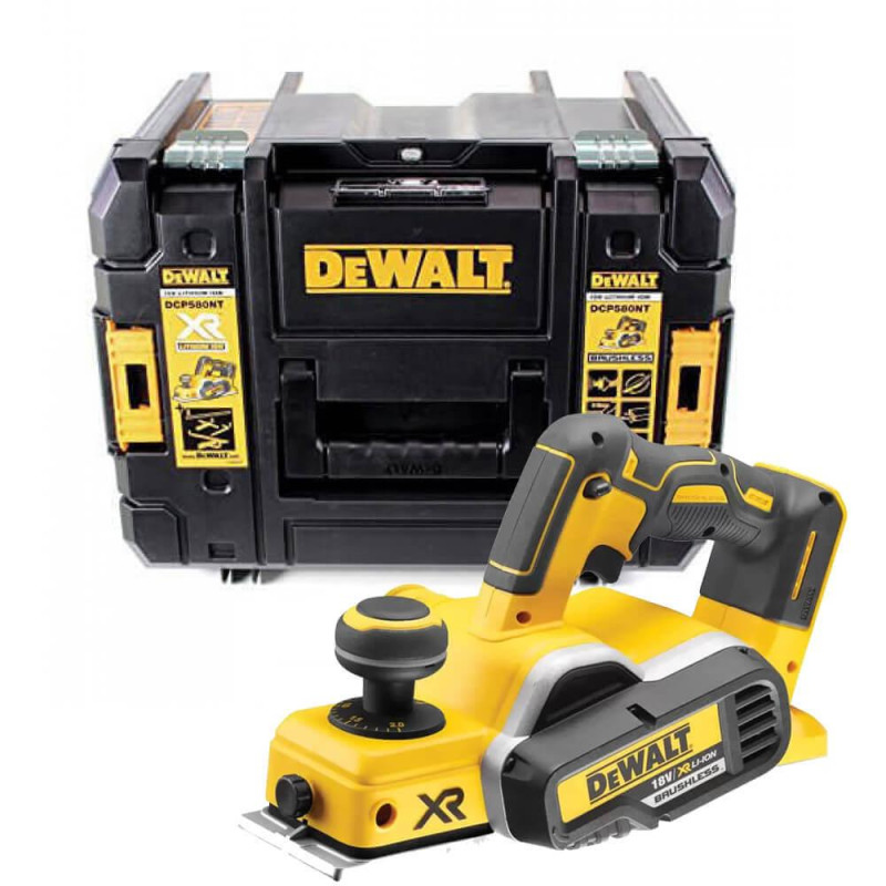 Рубанок акумуляторний DeWALT DCP580NT 18 В безщітковий двигун частота обертання 15000 об/хв вага 2.5 кг