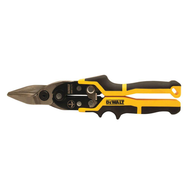 Ножиці по металу DeWALT DWHT14675-0 250 мм прямі ергономічні для різу до 1.2 мм чорні оксидовані губки