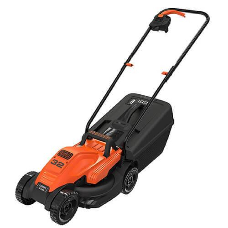 Газонокосарка електрична BLACK+DECKER BEMW451 потужність 1.2 кВт ширина косіння 32 см травозбірник 35 л