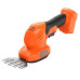 Кущоріз-ножиці акумуляторні BLACK+DECKER BCSS18B 18 В вага 1.9 кг довжина ножа 20 см максимальний діаметр гілок 18 мм