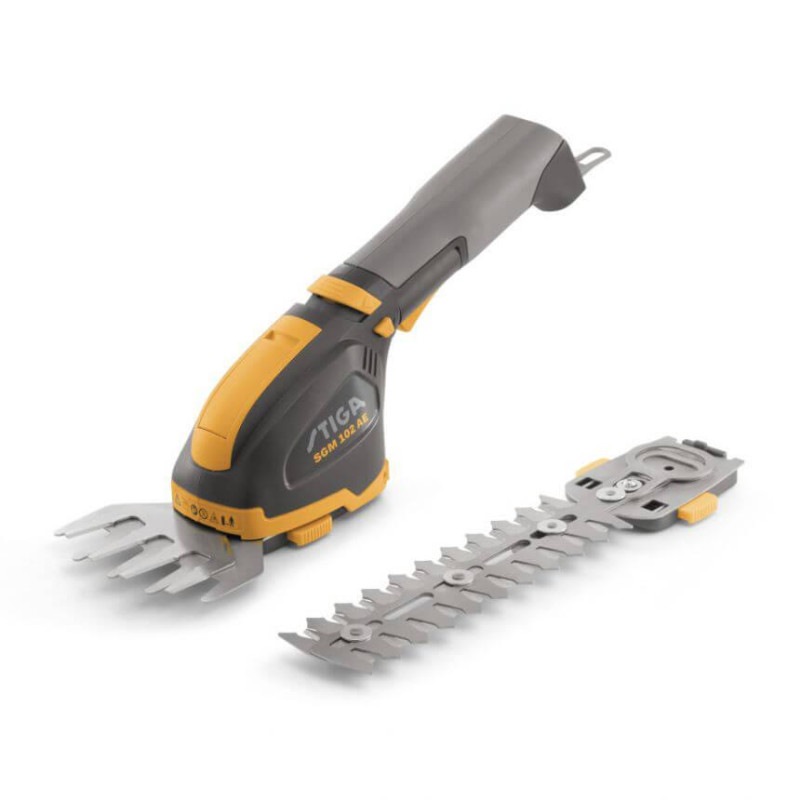 Кущоріз-ножиці STIGA SGM102AE акумуляторний 10.8 В вага 0.65 кг довжина ножа 18 см максимальний діаметр веток 8 мм