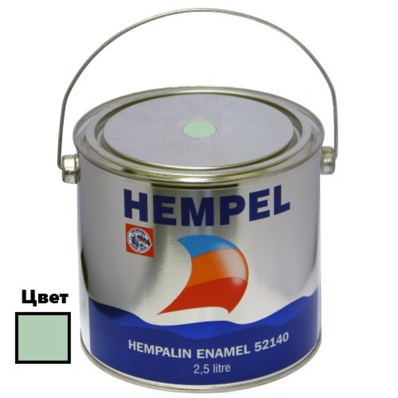 Фарба HEMPALIN ENAMEL 2.5 л Green суднова атмосферостійке глянцеве еластичне покриття для човнів і катерів
