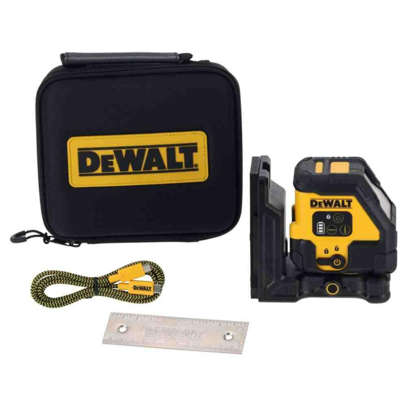 Лазерний рівень DeWALT DCLE14201RB лінійний з вбудованим Li-Ion акумулятором точність 0.3 мм на 1 м клас захисту IP54