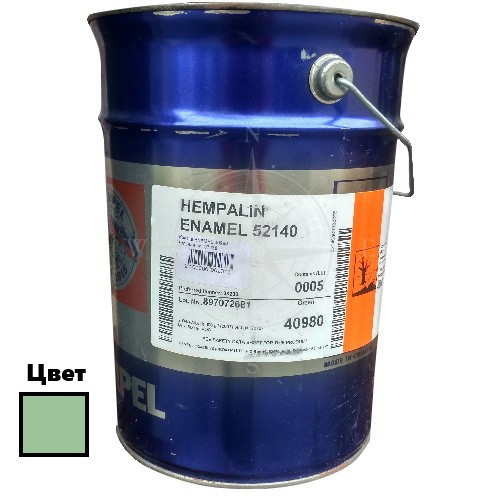 Фарба HEMPALIN ENAMEL 5 л світло-зелена Green алкідна атмосферостійка для човнів та катерів Данія