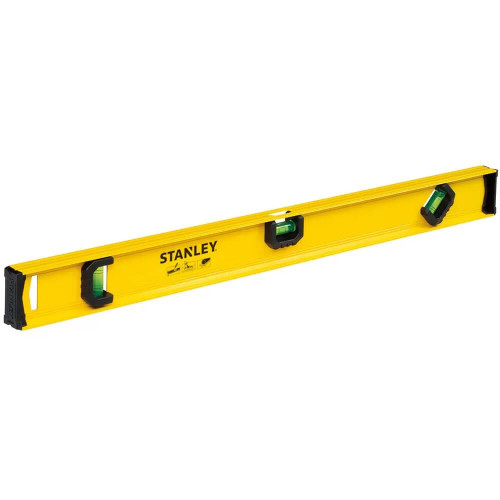 Рівень STANLEY BASIC I-BEAM 600 мм алюмінієвий 3 капсули похибка +/- 2.0 мм/м