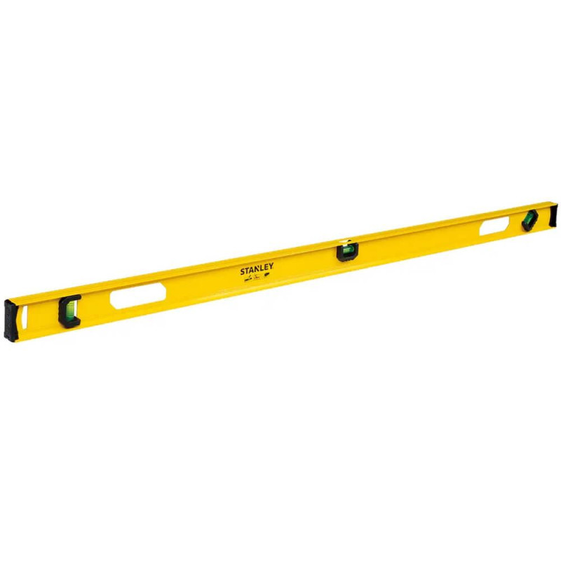 Рівень STANLEY BASIC I-BEAM 1200 мм алюмінієвий 3 капсули похибка +/- 2.0 мм/м професійний